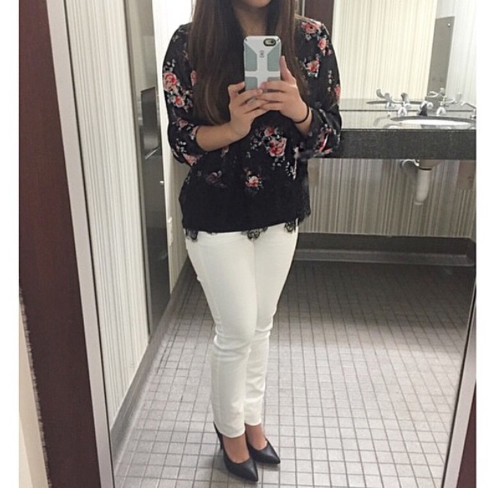 Sheer Floral Blouse